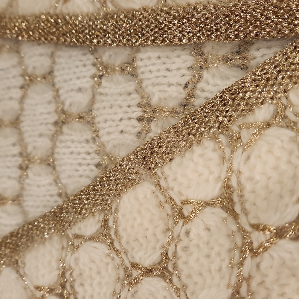 ❤️ 80s VINTAGE PETER LYNNE NEW YORK GOLD CREAM ANGORA SWEATER CARDIGAN, 10 - Picture 4 of 11